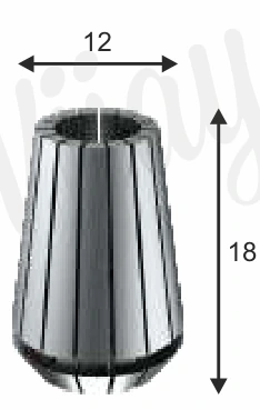 Er Collet Er11 technical dimension drawing