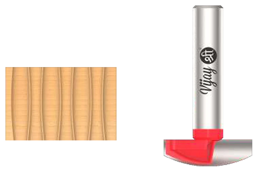 Half Round For Wave Board catalog illustration