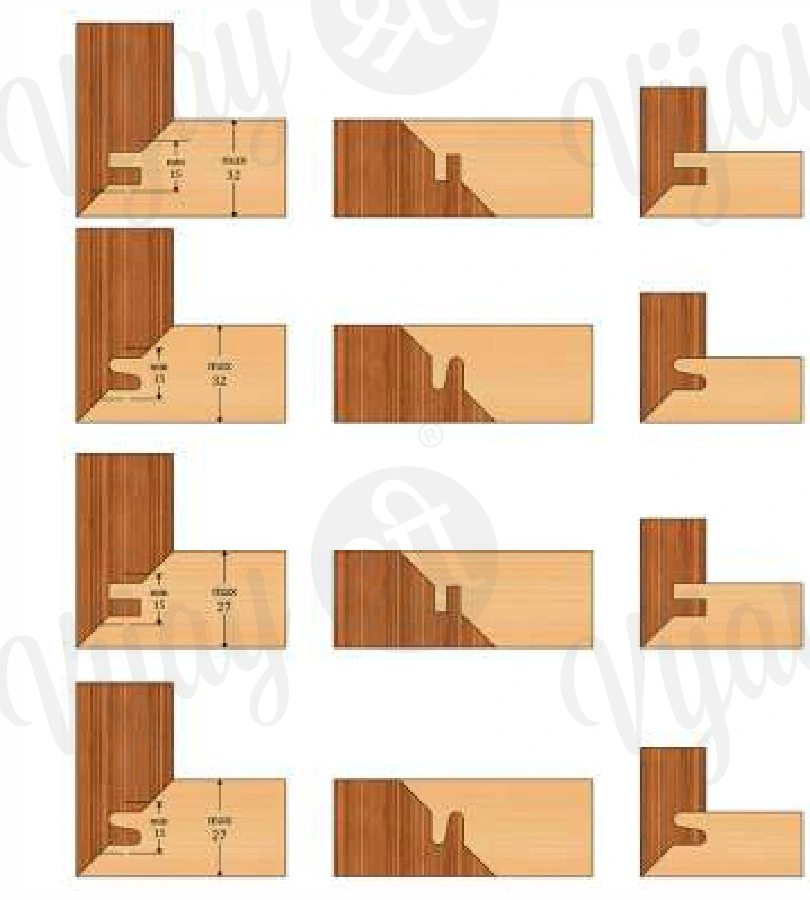 Miter Joint Cutter 45 Deg technical dimension drawing
