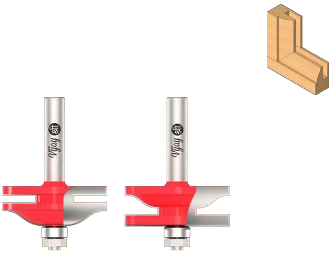 Router Bits For Counter Profile (Male-Female) catalog illustration