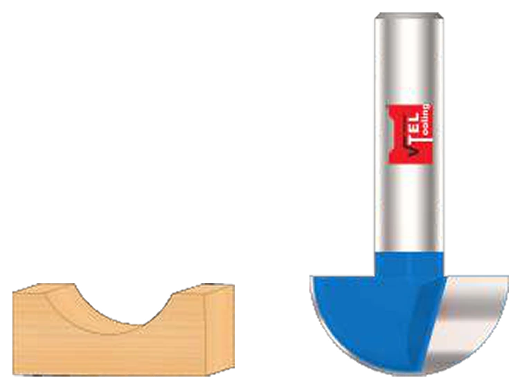 T.C.T Brazed Ballnose Bit catalog illustration